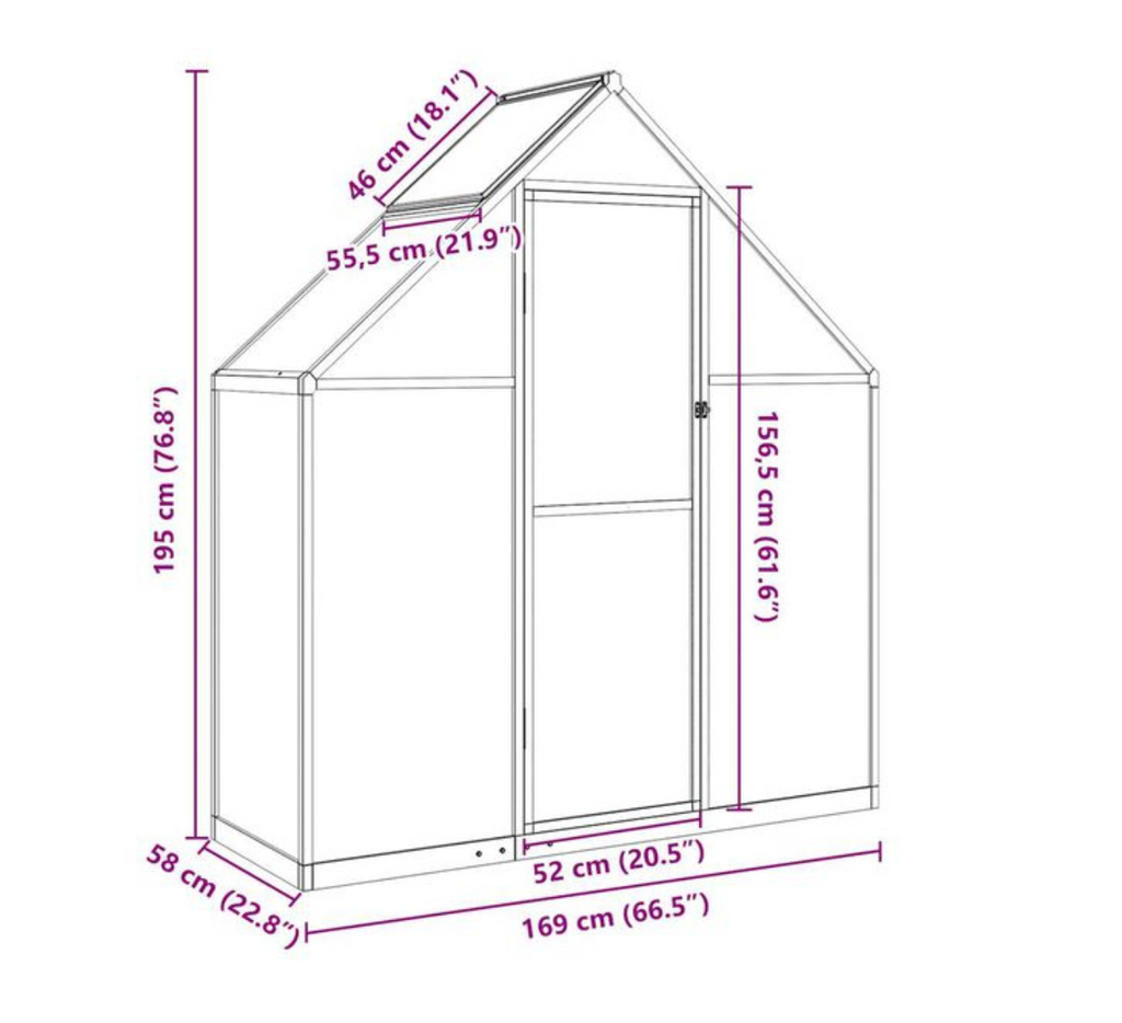 Serre de jardin polycarbonate — Taille S