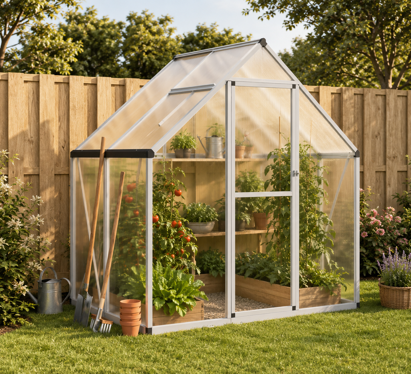 Serre de jardin polycarbonate — Taille M