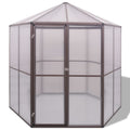 Serre en aluminium hexagonale - 240x211x232 cm