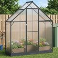 Serre anthracite 183x63,5 cm porte double