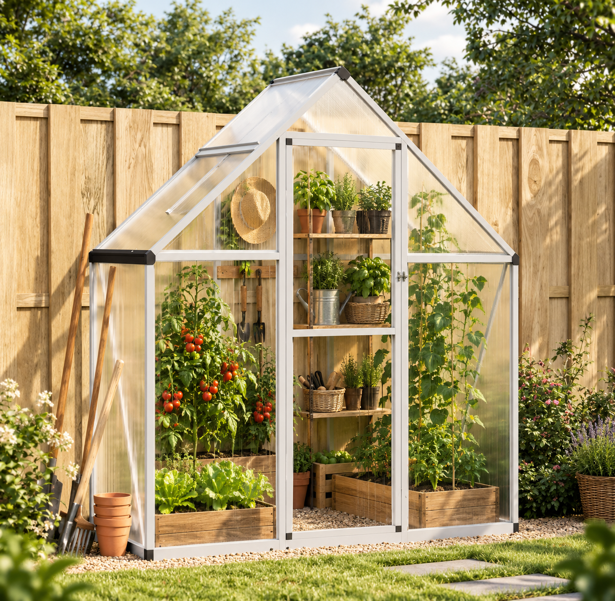 Serre de jardin polycarbonate — Taille S